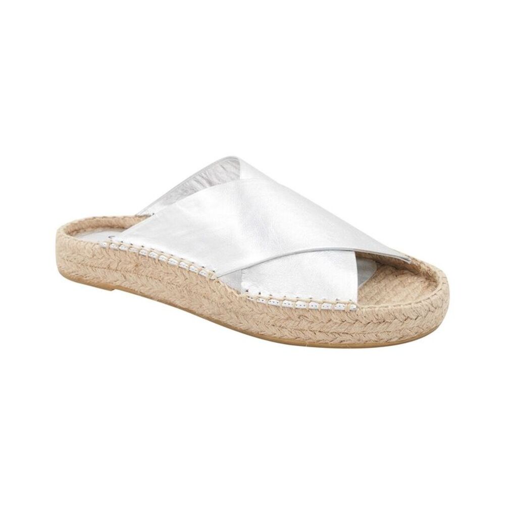 Andre Assous Estelle Leather Espadrille, Grey
